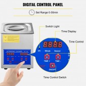 VivaTechnix QXJ1.3LCSB0000001V2 Aparat de curatat cu ultrasunete, Capacitate 1.3 l, 60W, frecventa ultra-inalta 40 kHz, Inox