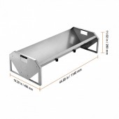 VivaTechnix SCWSQCSWSQ45LEOTGV0 Hranitoare tip jgheab pentru oi si capre, 85 l, Otel galvanizat, 1140 x 490 x 280 mm, Waterproof