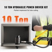 VivaTechnix SD10T240CR2MMKGY6V0 Perforator pentru tabla, hidraulic, 10 tone forta, 10 matrite 12.7-51 mm
