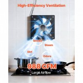VivaTechnix SDKZTFS10INCUA4K9001V2 Ventilator evacuare pentru spatii comerciale, Regulator viteza, Otel, 50 W, 1678 mÂ³/h, diametru 254 mm