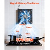 VivaTechnix SDKZTFS10INCUA4K9001V2 Ventilator evacuare pentru spatii comerciale, Regulator viteza, Otel, 50 W, 1678 mÂ³/h, diametru 254 mm