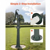 VivaTechnix SDYSBBTDZZTSMJPJL001V0 Cismea manuala cu picior, Ridicare max 6 m, Fonta/Otel carbon, Dimensiune 400 x 240 x 1290 mm, Verde Antic