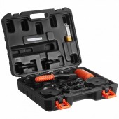 VivaTechnix SDYYDKQBXS15U0JZ8001V0 Set 10 perforatoare pentru tabla, Antrenare hidraulica, in trusa, 12.7 â€“ 101.6 mm, 1 x burghiu in trepte, Otel 40Cr
