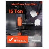 VivaTechnix SDYYDKQBXS15U0JZ8001V0 Set 10 perforatoare pentru tabla, Antrenare hidraulica, in trusa, 12.7 â€“ 101.6 mm, 1 x burghiu in trepte, Otel 40Cr