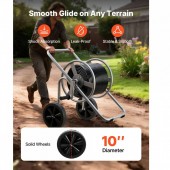 VivaTechnix SGJPC2JLTG20Y0269001V0 Carucior cu tambur pentru furtun, otel, dimensiune 650 x 530 x 740 mm, maxim 90 m pentru diametru de 1/2 inch, 2 roti
