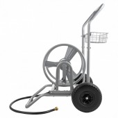 VivaTechnix SGJPC2JLTG2YS8QFK001V0 Carucior cu tambur si cos pentru furtun, otel, 675 x 610 x 900 mm, max 90 m pentru diametru 1/2 inch, 2 roti
