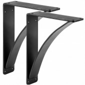 VivaTechnix SJZJ9X12X4YCQS001V0 Set 2 suporturi pentru rafturi Vivatechnix 22.9x30.5x10.2 mm, capacitate 200 kg, Negru