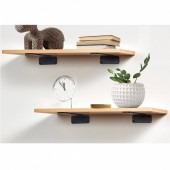 VivaTechnix SJZJGBZJYGHWMVHQJV0 Set 6 suporturi pentru rafturi, Vivatechnix 210 x 100 x 45 mm, Otel, Negru, max 72.6 kg, Grosime 5 mm