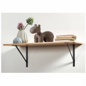 VivaTechnix SJZJGBZJYGHWULB3QV0 Set 12 suporturi pentru rafturi, Vivatechnix 460 x 305 x 25 mm, Otel, Negru, max 72.6 kg, Grosime 3 mm