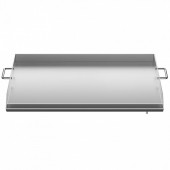 VivaTechnix SKJGPDJG32X17YC01V0 Plita inox pentru gratar pe carbuni, gaz sau electric, Vivatechnix Plancha Inox, 81 x 43 x 6 cm, cu manere
