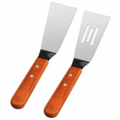 VivaTechnix SKJGPDJG32X17YC01V0 Plita inox pentru gratar pe carbuni, gaz sau electric, Vivatechnix Plancha Inox, 81 x 43 x 6 cm, cu manere