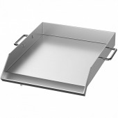 VivaTechnix SKJPDJG16X18YC001V0 Plita inox pentru gratar pe carbuni, gaz sau electric, Vivatechnix Plancha Inox, 40,6 x 45,7 x 6 cm, cu manere