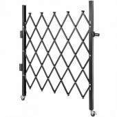 VivaTechnix SSFDMDM1.66X1.22MV0 Poarta pliabila acordeon, Vivatechnix Otel, Negru, 2 x roti, Latime extinsa 170 cm, Inaltime 126 cm
