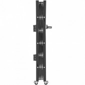 VivaTechnix SSFDMDM1.66X1.22MV0 Poarta pliabila acordeon, Vivatechnix Otel, Negru, 2 x roti, Latime extinsa 170 cm, Inaltime 126 cm