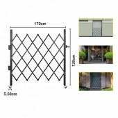 VivaTechnix SSFDMDM1.66X1.22MV0 Poarta pliabila acordeon, Vivatechnix Otel, Negru, 2 x roti, Latime extinsa 170 cm, Inaltime 126 cm