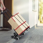 VivaTechnix TCSPLCHS460LUZUQRV0 Carucior pliabil pentru scari, 8 roti, maxim 208 kg, greutate 9.2 kg, Otel Carbon