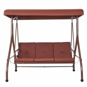 VivaTechnix TJQQ72INX47IZ385GV0 Leagan pentru gradina, 3 locuri, Rabatabil, Vivatechnix Maro, Otel, panza Oxford, 1850Ã—1170Ã—1770 mm, max 340 kg, Perne detasabile