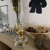 VivaTechnix TR-1001 Lampa cu gaz lampant Vivatechnix Classic TR-1001, abajur si rezervor sticla, oglinda metal