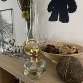 VivaTechnix TR-1001 Lampa cu gaz lampant Vivatechnix Classic TR-1001, abajur si rezervor sticla, oglinda metal