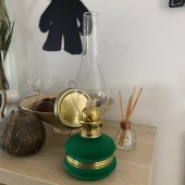 VivaTechnix TR-1002V Lampa cu gaz lampant Vivatechnix Classic TR-1002V, rezervor sticla cu catifea, oglinda metal, Verde