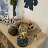 VivaTechnix TR-1003A Lampa cu gaz lampant Vivatechnix Classic TR-1003A, rezervor sticla, oglinda metal, Albastru