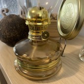 VivaTechnix TR-1003M Lampa cu gaz lampant Vivatechnix Classic TR-1003M, rezervor sticla, oglinda metal, Maro