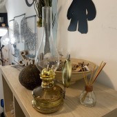 VivaTechnix TR-1003M Lampa cu gaz lampant Vivatechnix Classic TR-1003M, rezervor sticla, oglinda metal, Maro