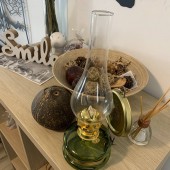 VivaTechnix TR-1003V Lampa cu gaz lampant Vivatechnix Classic TR-1003V, rezervor sticla, oglinda metal, Verde