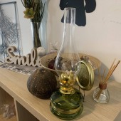 VivaTechnix TR-1003V Lampa cu gaz lampant Vivatechnix Classic TR-1003V, rezervor sticla, oglinda metal, Verde