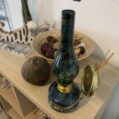 VivaTechnix TR-1004A Lampa cu gaz lampant Vivatechnix Colour TR-1004A, rezervor sticla, oglinda metal, Albastru