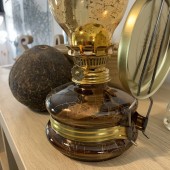 VivaTechnix TR-1004M Lampa cu gaz lampant Vivatechnix Colour TR-1004M, rezervor sticla, oglinda metal, Maro