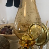 VivaTechnix TR-1004M Lampa cu gaz lampant Vivatechnix Colour TR-1004M, rezervor sticla, oglinda metal, Maro