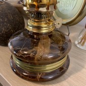 VivaTechnix TR-1004M Lampa cu gaz lampant Vivatechnix Colour TR-1004M, rezervor sticla, oglinda metal, Maro