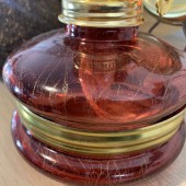 VivaTechnix TR-1004R Lampa cu gaz lampant Vivatechnix Colour TR-1004R, rezervor sticla, oglinda metal, Rosu