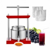 VivaTechnix TSGJYZJBX6LT2TFWRV0 Presa manuala pentru struguri, citrice, vinete Vivatechnix Inox, capacitate 5.5 l, diametru cos 22 cm