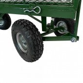 VivaTechnix VMD-1007 Carucior de gradina Vivatechnix VMD-1007, roti gonflabile, 1100X500X550mm, max.300Kg, 100L