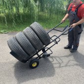 VivaTechnix VMD-1017/ Carucior pentru transportul anvelopelor Vivatechnix VMD-1017, maxim 150kG, negru
