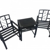 VivaTechnix VMD-1046 Set masa si 2 scaune pentru gradina Vivatechnix VMD-1046, metalice