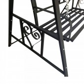 VivaTechnix VMD-1051 Leagan pentru gradina Vivatechnix VMD-1051, Negru, 168x118x180cm, 2 locuri, Metalic, cu cadru de fixare
