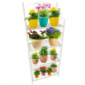 VivaTechnix VMD-1060 Suport pentru flori Vivatechnix VMD-1060 Alb, 60x30x155 cm, 3 polite, demontabil