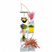 VivaTechnix VMD-1063 Suport pentru flori Vivatechnix VMD-1063 Arcade, Alb, 50x30x150 cm, 4 polite, demontabil