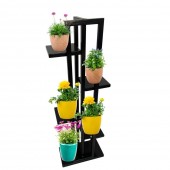 VivaTechnix VMD-1072 Suport pentru flori Vivatechnix VMD-1072, Negru, 40x20x118 cm, 6 polite
