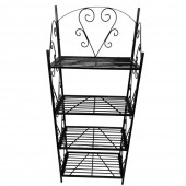 VivaTechnix VMD-1076 Suport pentru flori Vivatechnix VMD-1076 Negru, 60x30x155 cm, 3 polite, demontabil