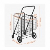 VivaTechnix XYCZDSTJ10688G1QGV0 Carucior de cumparaturi pliabil, Vivatechnix, otel, 645x622x1045 mm, max 50 kg