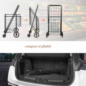 VivaTechnix XYCZDSTJ10688G1QGV0 Carucior de cumparaturi pliabil, Vivatechnix, otel, 645x622x1045 mm, max 50 kg