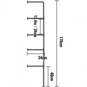 VivaTechnix YGQBZJDMW3PCS4W84V0 Set 3 suporturi pentru raft Vivatechnix Industrial, 34 x 176 cm, capacitate 100 kg, fara blaturi