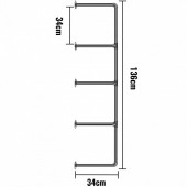 VivaTechnix YGQZWBJDM3PCS451QV0 Set 3 suporturi pentru rafturi Vivatechnix Industrial, 34 x 136 cm, capacitate 100 kg, fara blaturi