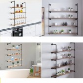 VivaTechnix YGQZWBJDM3PCS451QV0 Set 3 suporturi pentru rafturi Vivatechnix Industrial, 34 x 136 cm, capacitate 100 kg, fara blaturi