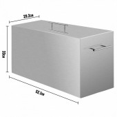 VivaTechnix YGTJWPSF-UL4V9RNWV0 Vas pentru sterilizare conserve, 520.7 x 292.1 x 330.2 mm, 2 x niveluri, Inox alimentar, Capac