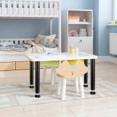 VivaTechnix ZGZT2YC16INCQVIUPV0 Set 4 picioare de masa reglabile, Vivatechnix Otel, inaltime 406.4 mm, capacitate max 544 kg, Negru mat